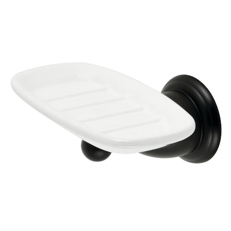 Kingston Brass WallMount Soap Dish Holder, Matte Black BA1755MB